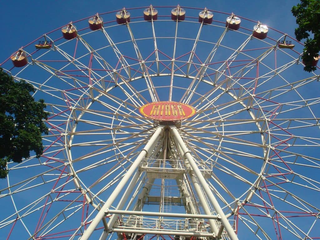 Ferris wheel in Gorky Park, parks of Minsk