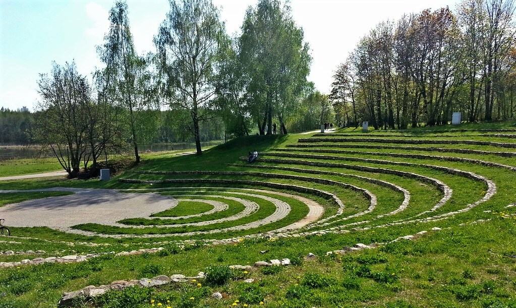 Green amphitheater in Loshitsa Park in Minsk