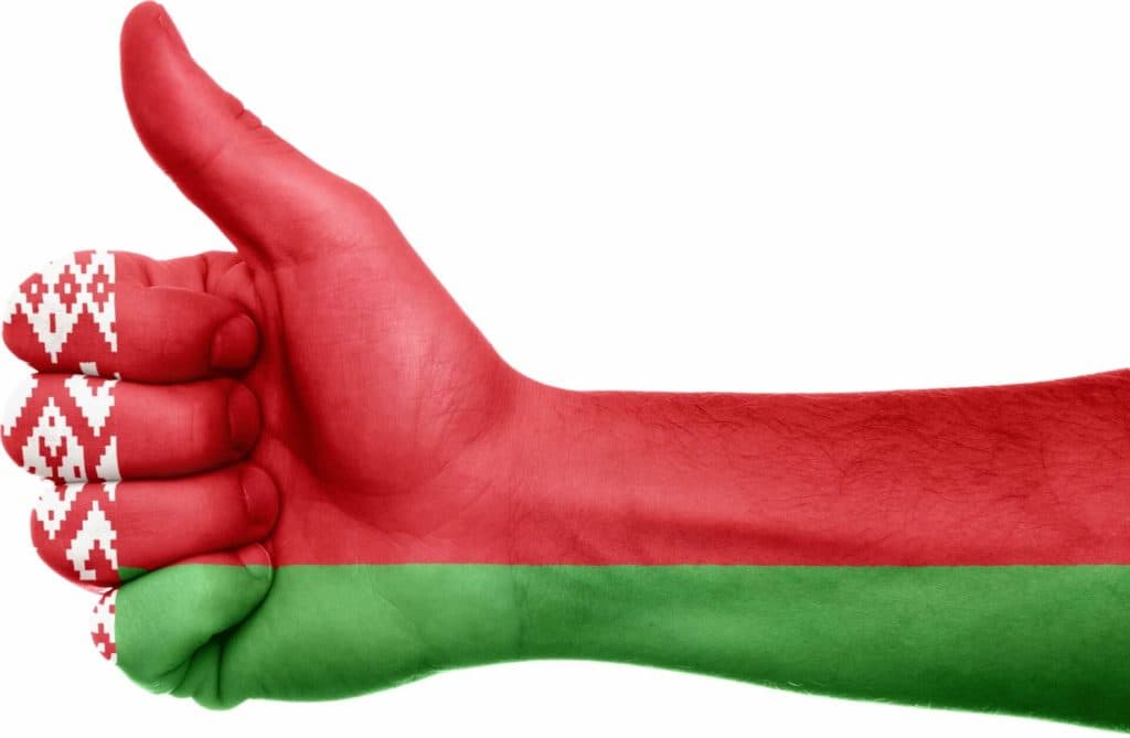 Belarusian flag finger