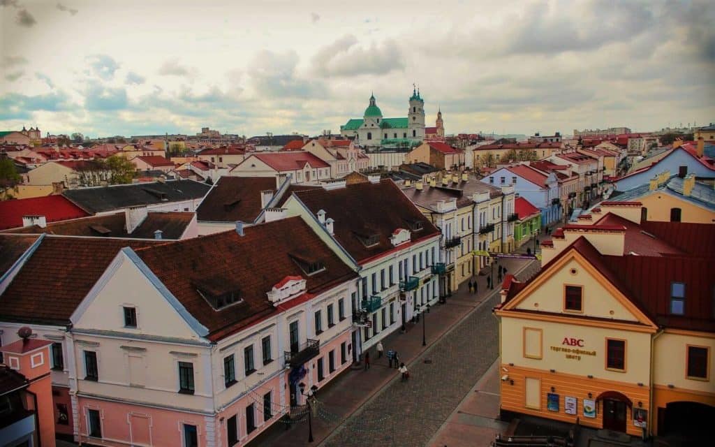 Great view of Grodno with its attractions