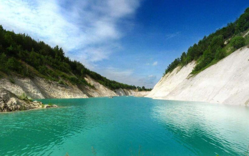 Beautiful chalk pit near Volkovysk in Belarus to visit this summer