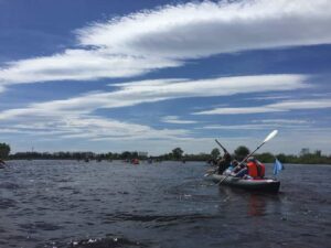 kayaking on the lake, water routes Belarus