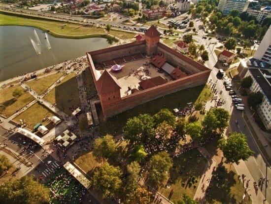 Lida castle from the birds eye view