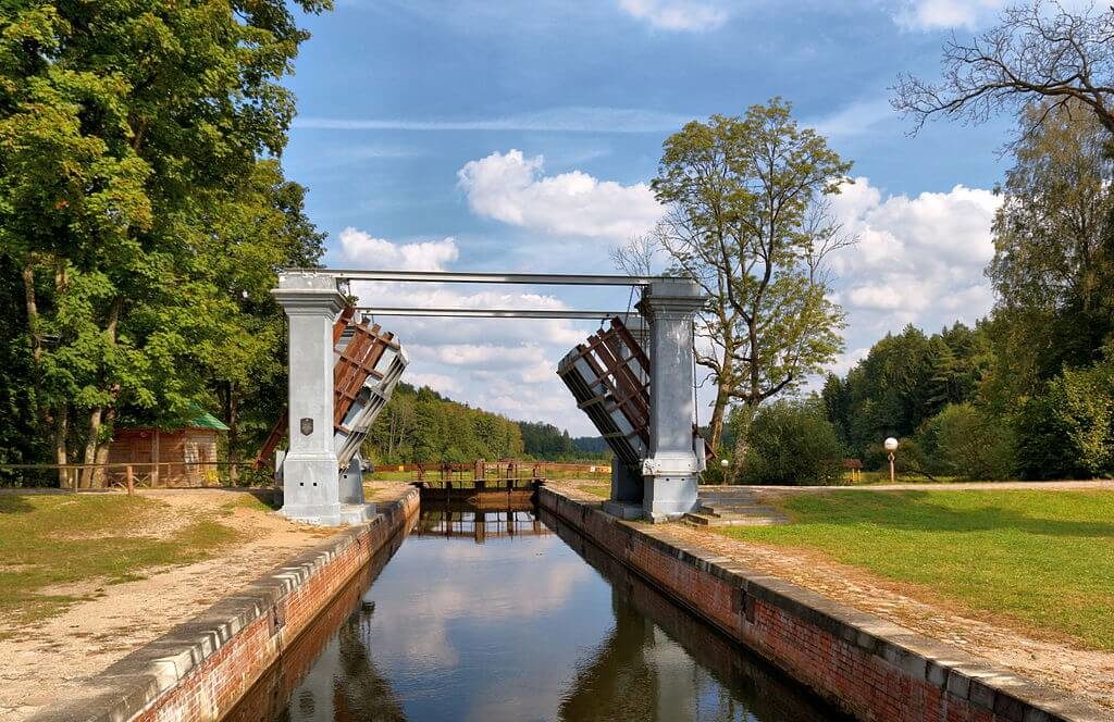 Augustow Canal lock bridge Belarus