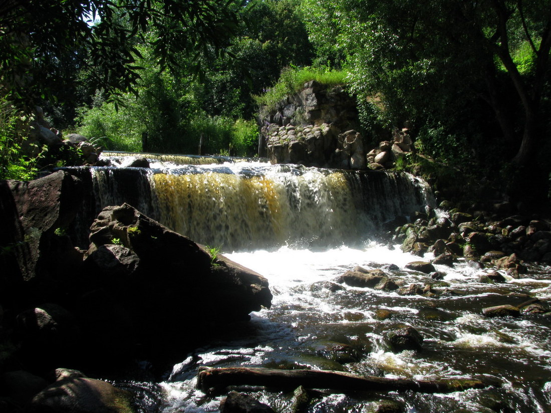 Waterfall on the river 