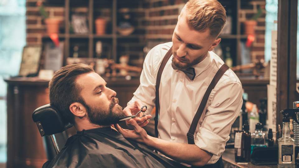 mens in barbershop