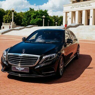 Mercedes driving around Belarus