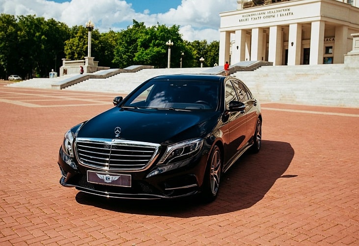 Mercedes driving around Belarus