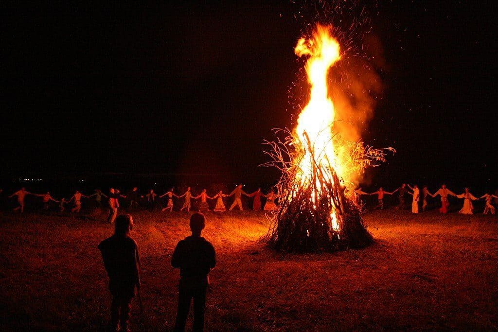 Fire on Ivan Kupala day in Belarus