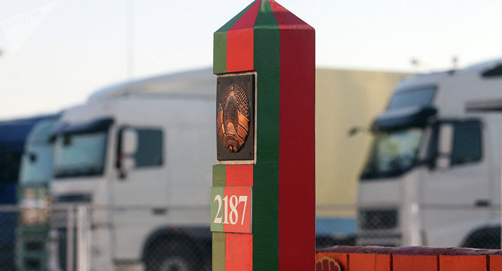 Belarus border, driving by car