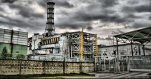 Chernobyl power plant after disaster