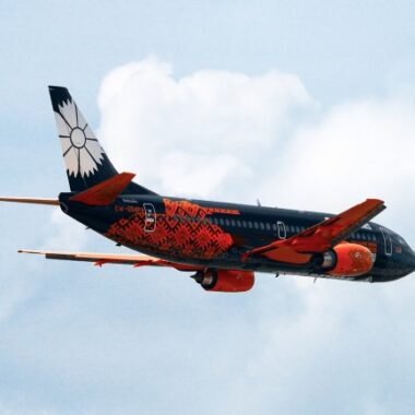 Belavia Plane in Minsk national airport