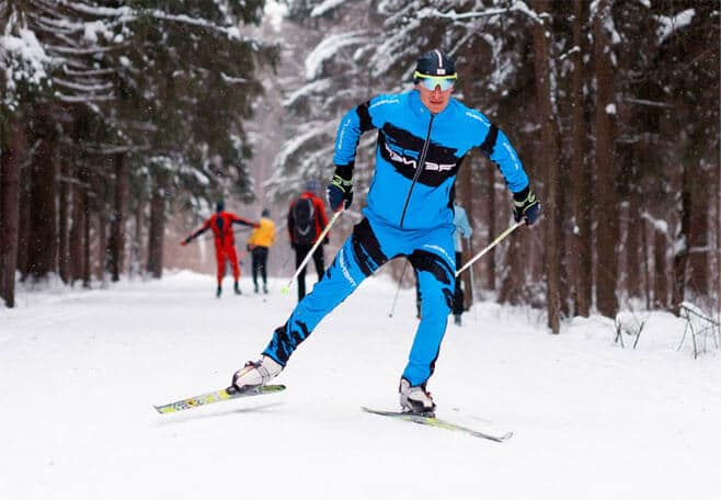 Skier in Silichi ski resort