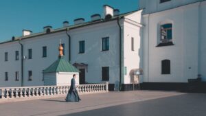 Church in Minsk city center, traveling Belarus solo