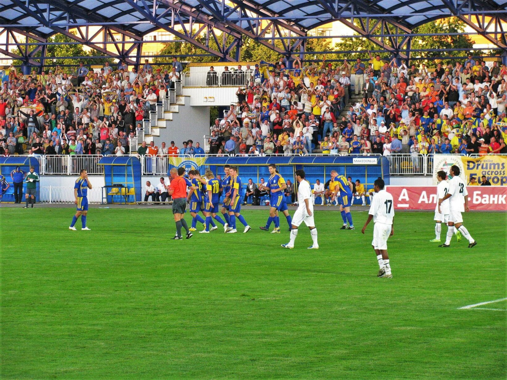 Bate borisov stadium, during football game in Belarus