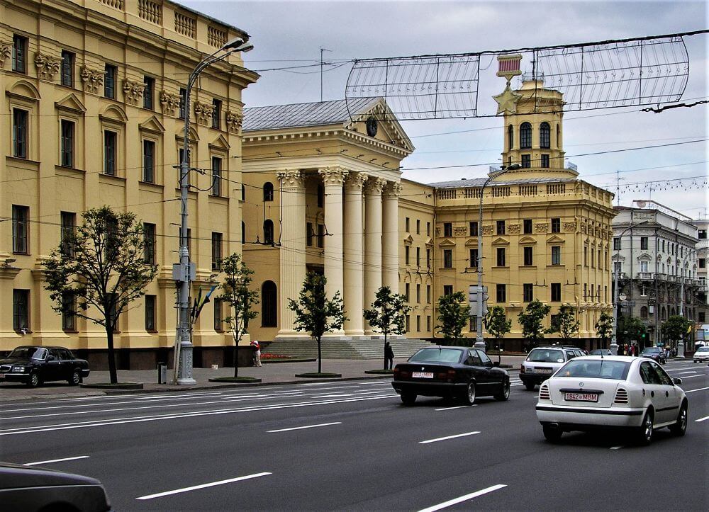 KGB building on Independence avenue in Minsk, mass surveillance