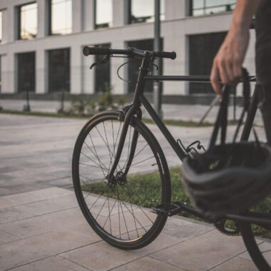 Minsk cycling in the city center in Belarus