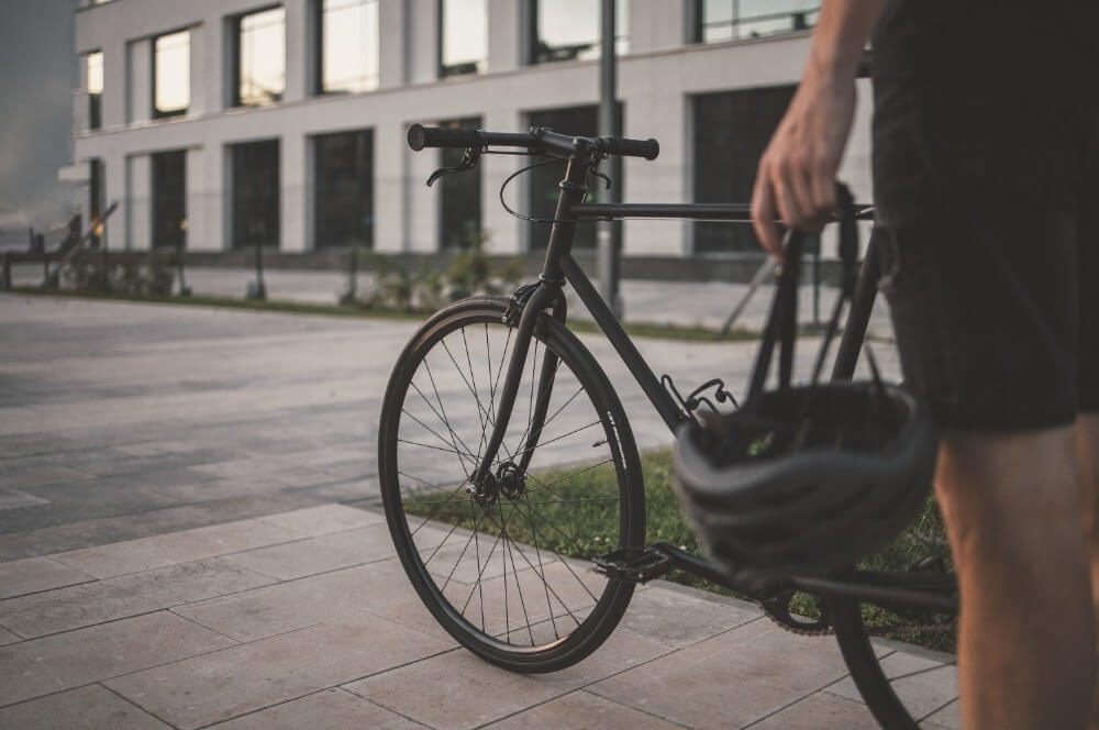 Bicycle in Minsk city center cycling outdoor Belarus